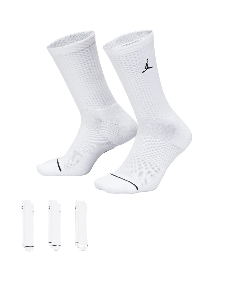 Jordan calza di media lunghezza Everyday DX9632-100 bianco Confezione da 3 paia