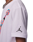 Jordan short sleeve t-shirt with Jumpman print for boys Heirloom 95C984-001 white