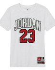 Jordan maglietta manica corta da ragazzo Practice Flight 95A088-001 bianco