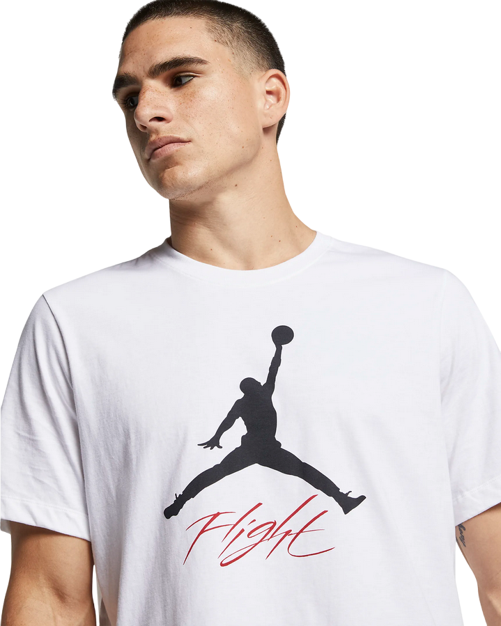 Jordan men&#39;s short sleeve t-shirt Jumpman Flight AO0664-100 white