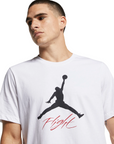 Jordan men's short sleeve t-shirt Jumpman Flight AO0664-100 white