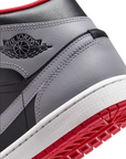 Jordan men's sneakers shoe Air Jordan 1 Mid DQ8426-006 black gray red