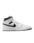 Jordan scarpa sneakers da uomo Air Jordan 1 Mid DQ8426-132 bianco-nero