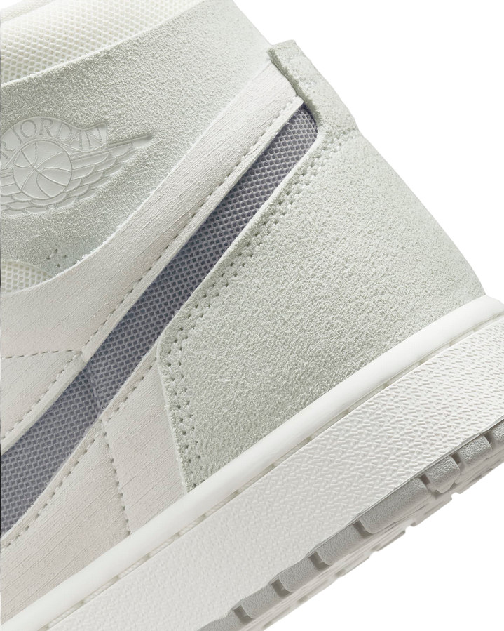 Jordan scarpa sneakers da uomo Jordan Air 1 Zoom CMFT 2 DV1307-101 bianco argento sabbia grigio