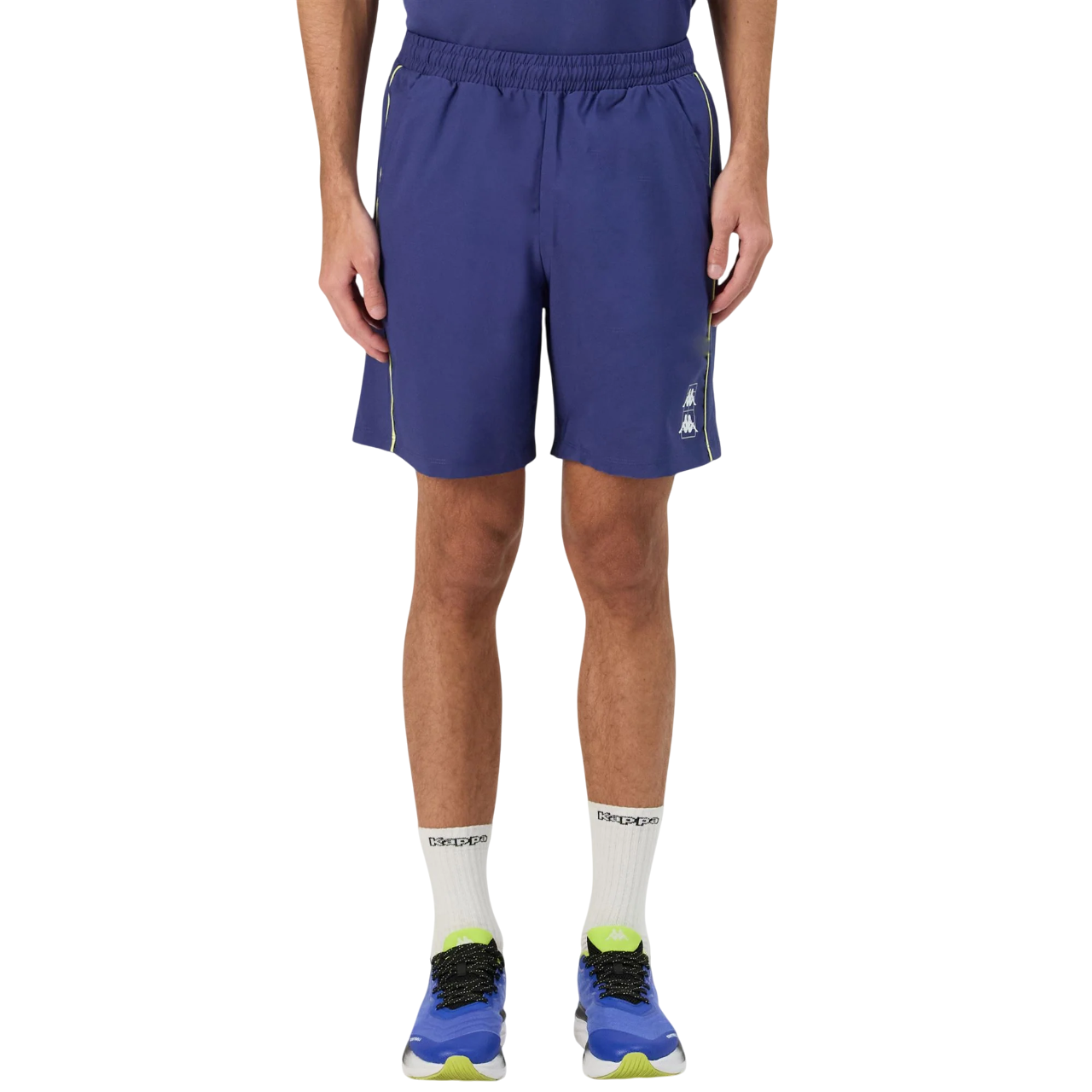 Kappa pantaloncino sportivo da uomo Kombat Padel Fivio 331K48W A0V blu-giallo