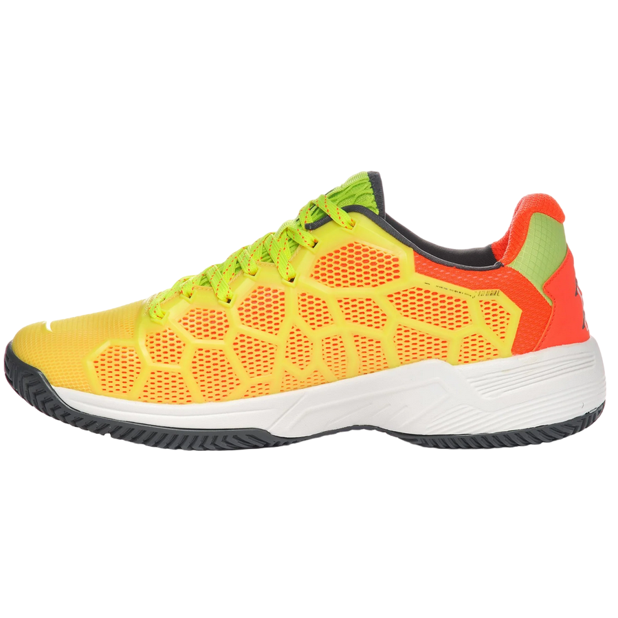 Kappa scarpa da padel Kombat Kage 321N5RW A00 verde neon-corallo neon