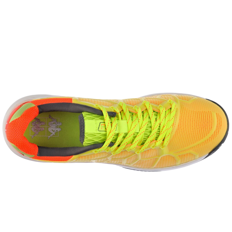 Kappa scarpa da padel Kombat Kage 321N5RW A00 verde neon-corallo neon