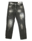 Klixs pantalone jeans da uomo slavato con rotture Kevin 01170UB nero slavato