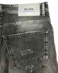 Klixs pantalone jeans da uomo slavato con rotture Kevin 01170UB nero slavato