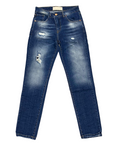 Klixs pantalone jeans da uomo slavato con rotture Mike 01154LU blu slavato