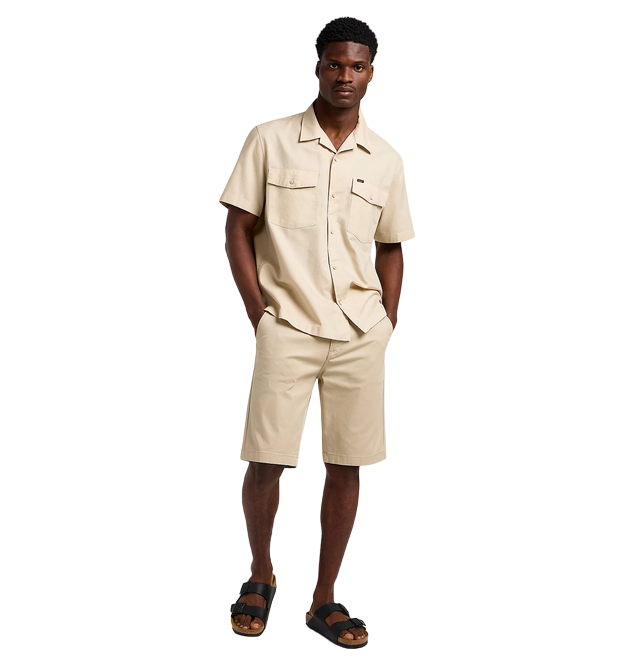 Lee men&#39;s short sleeve shirt Chetopa 112349047 beige