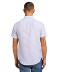 Lee striped men's short sleeve shirt 4112349347 blue