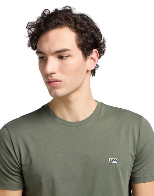 Lee Pacth Logo men&#39;s short sleeve t-shirt 112341715 olive green