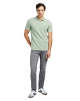 Lee men's short sleeve polo shirt in cotton pique 112349953 sage green