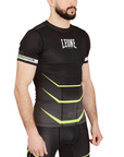 Leone maglia manica corta Rashguard Revo AB927F nero-fluo