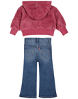 Levi's Kids completo da bimba felpa con maglietta e pantalone 1EK978-AHT rosa