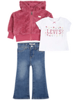 Levi's Kids completo da bimba felpa con maglietta e pantalone 1EK978-AHT rosa