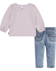 Levi's Kids completo da bimba maglietta e pantalone 1EL502-AHR loto