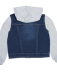 Levi's Kids cotton jacket with hood for infants 6E8564-D1M dark blue gray