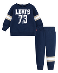 Levi's Kids tuta sportiva da bimbo felpa girocollo e pantalone 6EL310 C8D blu