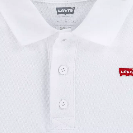 Levi&#39;s Kids polo manica corta da ragazzi EA893-W3B bianco 1