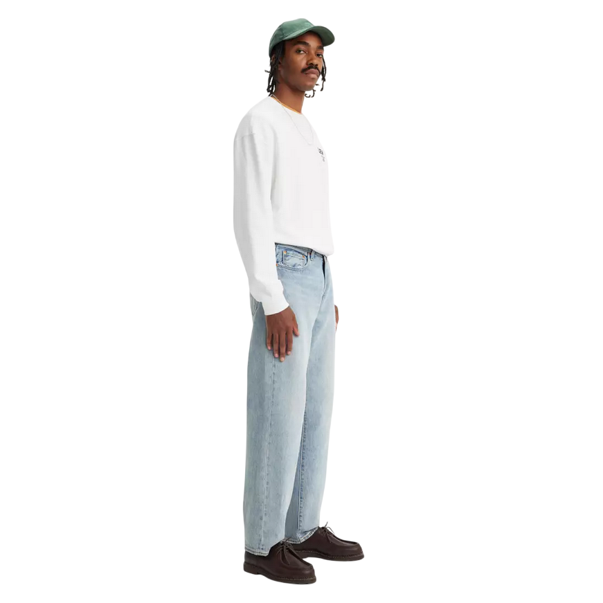 Levi's pantalone jeans da uomo 568 gamba diritta 29037 0062 baby blue essentials-blu