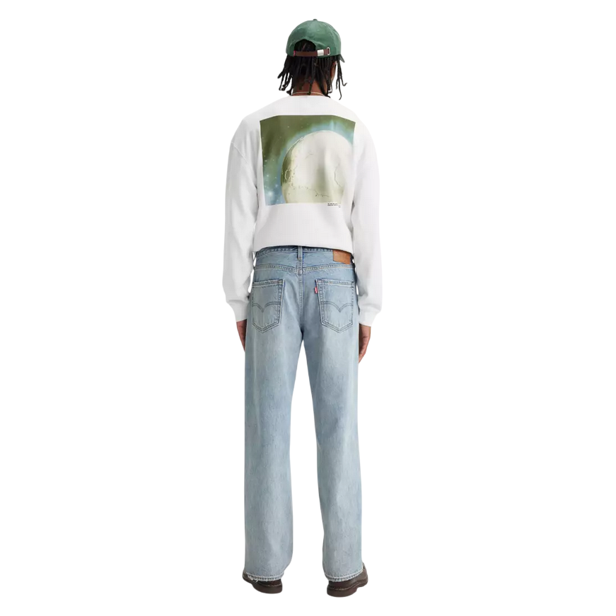 Levi's pantalone jeans da uomo 568 gamba diritta 29037 0062 baby blue essentials-blu
