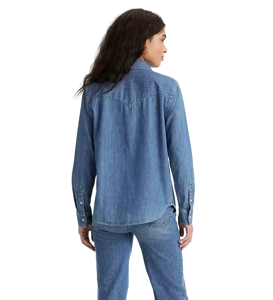 Levi&#39;s women&#39;s Westers Iconic denim shirt 16786-0017 medium blue