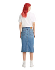 Levi's women's denim skirt with side slit A4711-0000 light blue