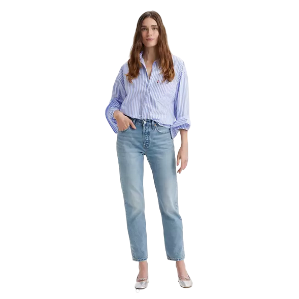 Levi&#39;s pantalone jeans da donna Crop 501 A87460002 blu chiaro