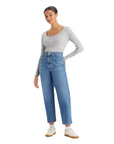 Levi's pantalone jeans da donna a vita alta e gamba larga High-Rise Wide-Leg 729700018 blu chiaro