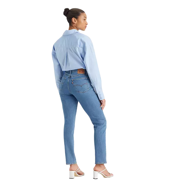 Levi&#39;s women&#39;s straight high-waisted jeans trousers 724 High Rise 18883-0277 medium blue