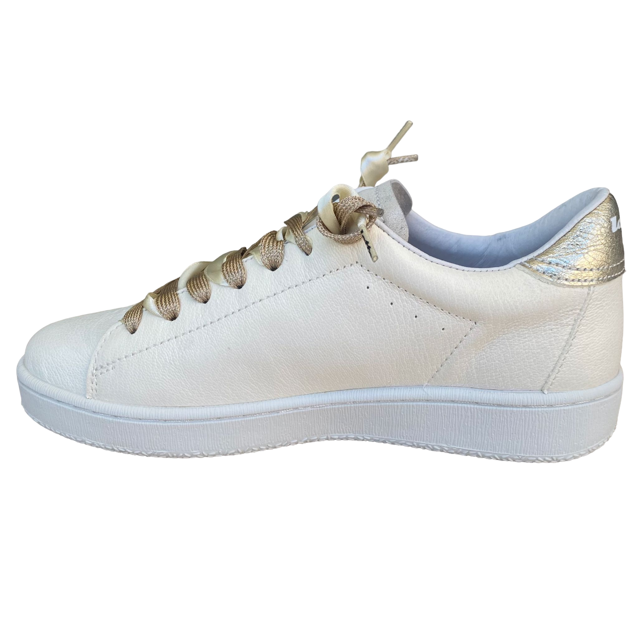 Lotto Leggenda scarpa sneakers da donna Autograph Pearl 221130 61I bianco antico-mandorla dorata