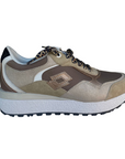 Lotto Leggenda scarpa sneakers da donna Tokyo Wedge Leo Lace 221871 CS5 fossile-platino-beige