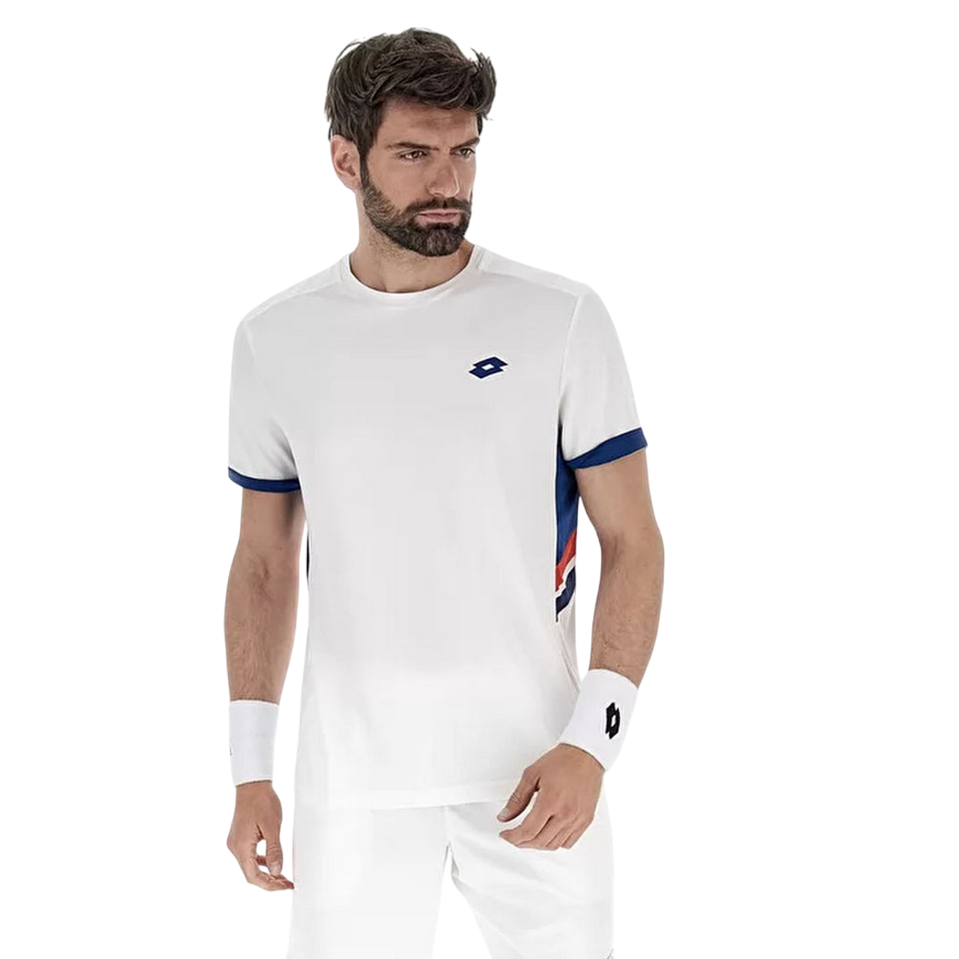Lotto maglietta manica corta da tennis Squadra III 218787 0F1 bianco