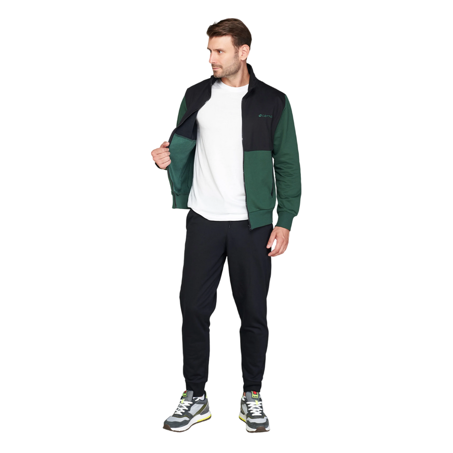 Lotto tuta sportiva da uomo Triple V 216887 8HK verde-nero