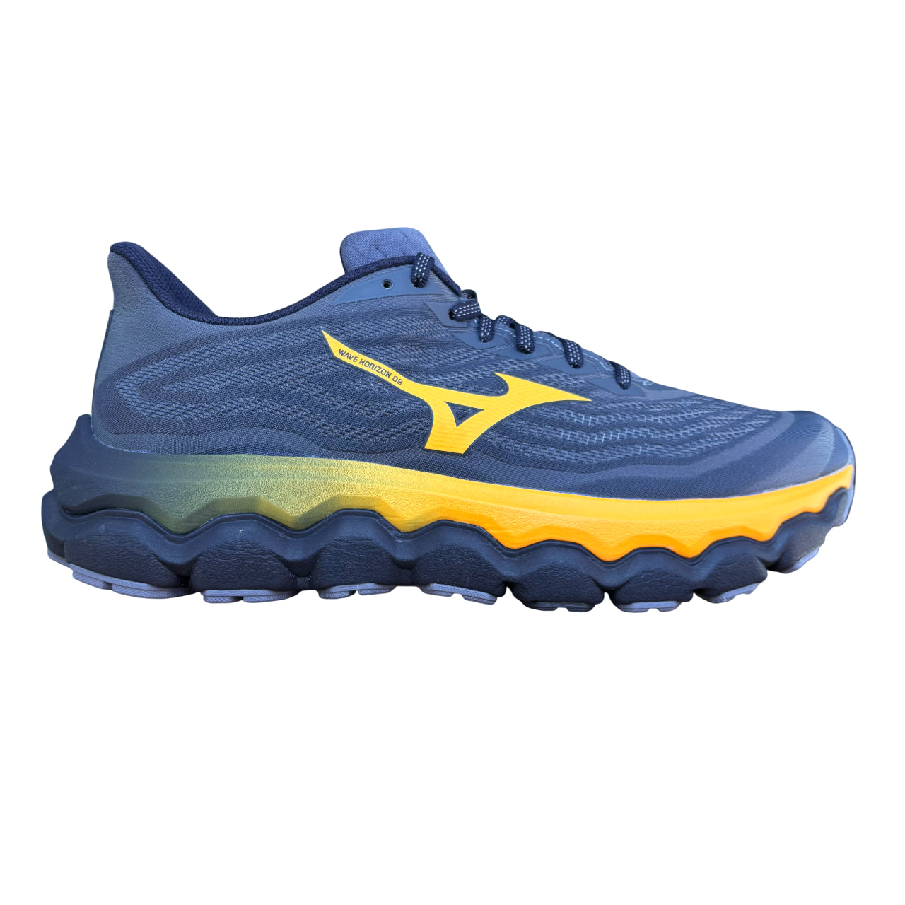 Mizuno Scarpa Running Uomo Wave Horizon 8 Granito-Blu J1GC252651 - Vista Laterale Esterna
