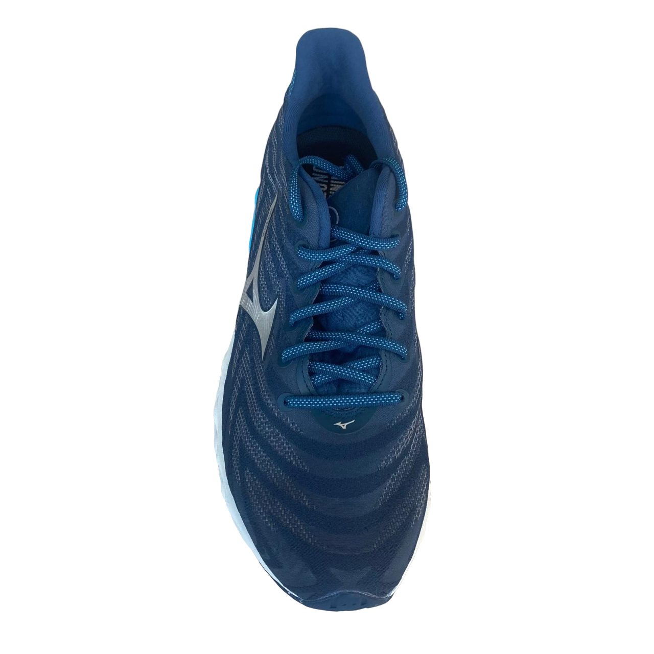 Mizuno scrpa da corsa da uomo Wave Sky 8 J1GC240205 tè blu-argento