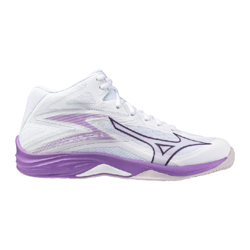 Mizuno scarpa alta da donna da pallavolo Thunder Blade Z Mid V1GC237510 bianco-viola