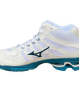 Mizuno adult volleyball shoe Wave Voltage Mid V1GA216586 white blue silver