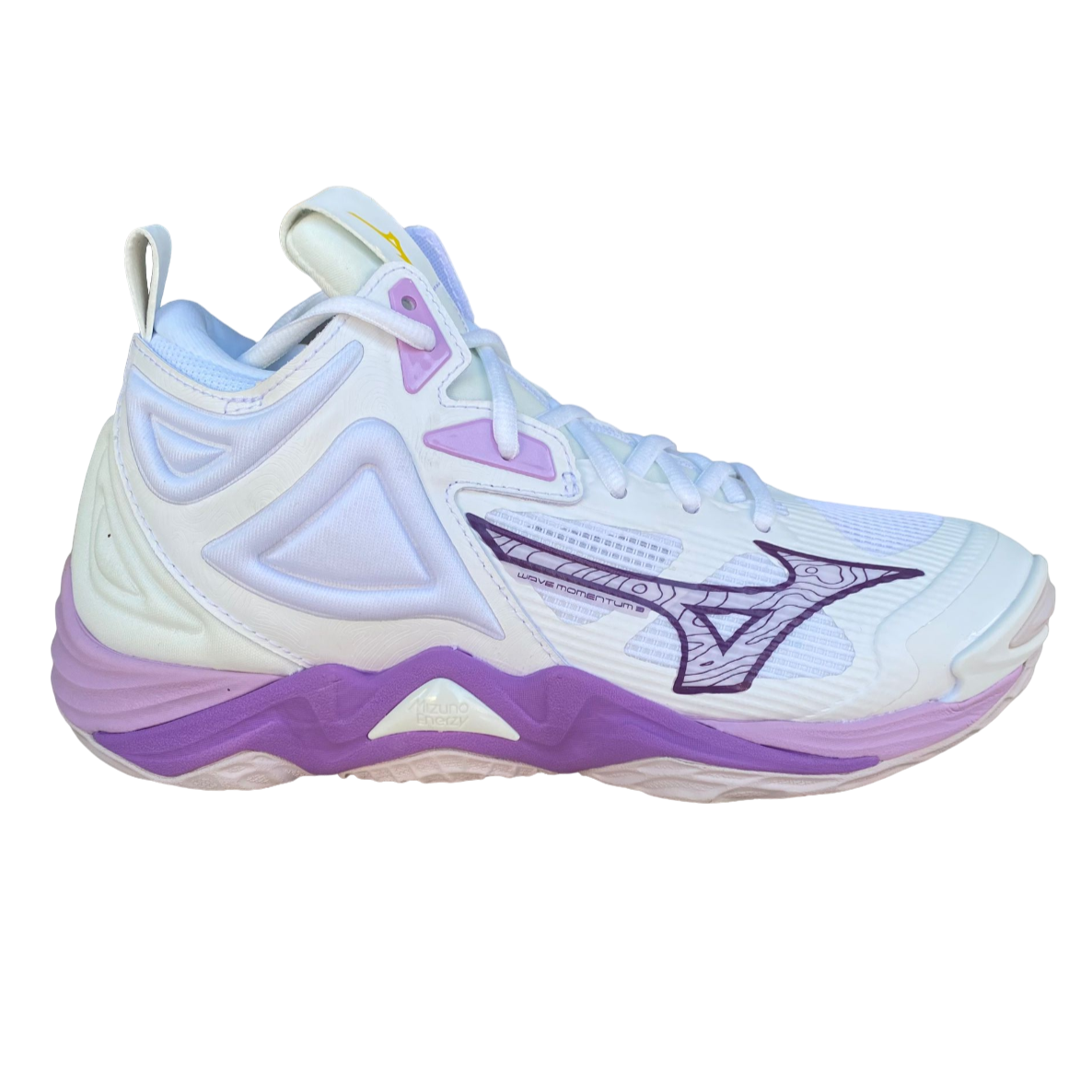 Mizuno scarpa da pallavolo da donna Wave Momentum 3 Mid V1GC231710 bianco-viola