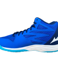 Mizuno scarpa da pallavolo da uomo Thunder Blade Z Mid V1GA237501 blu chiaro-bianco