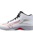 Mizuno scarpa da pallavolo da uomo Thunder Blade Z Mid V1GA237596 bianco-rosso