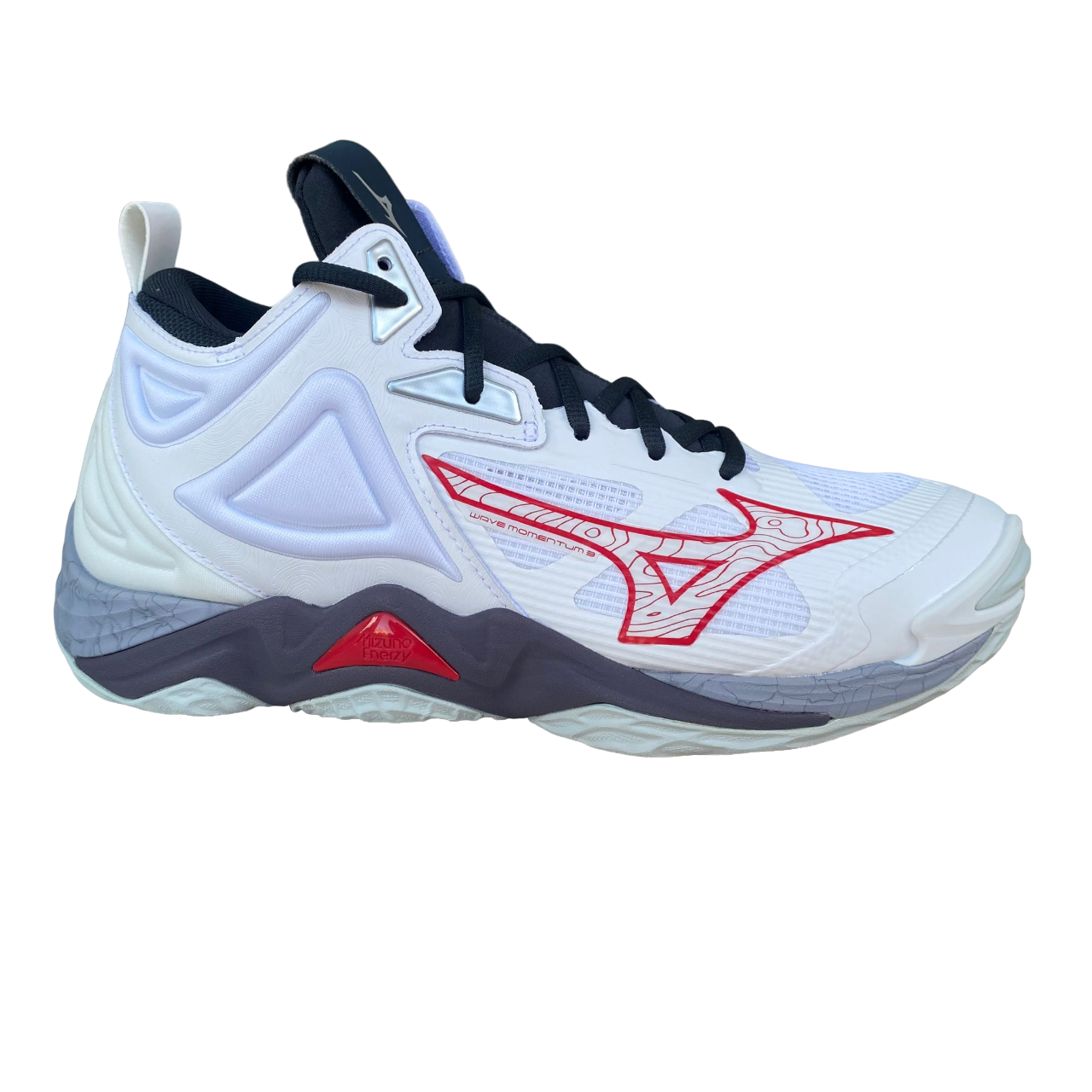 Mizuno scarpa da pallavolo da uomo Wave Momentum 3 Mid V1GA231796 bianco-salsa-nero