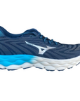 Mizuno scrpa da corsa da uomo Wave Sky 8 J1GC240205 tè blu-argento