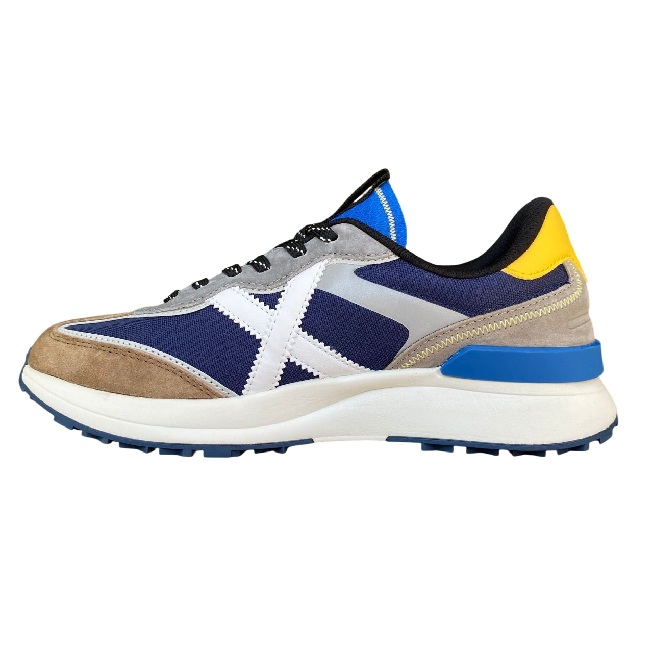 Munich Dinamix 09 8862009 Sneakers Uomo Blu-Beige Urbane Vista Laterale Interno