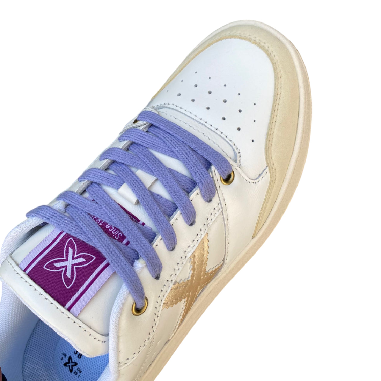 Munich Legit 100 Sneakers Donna Bianco-Viola Vista Dall&#39;Alto