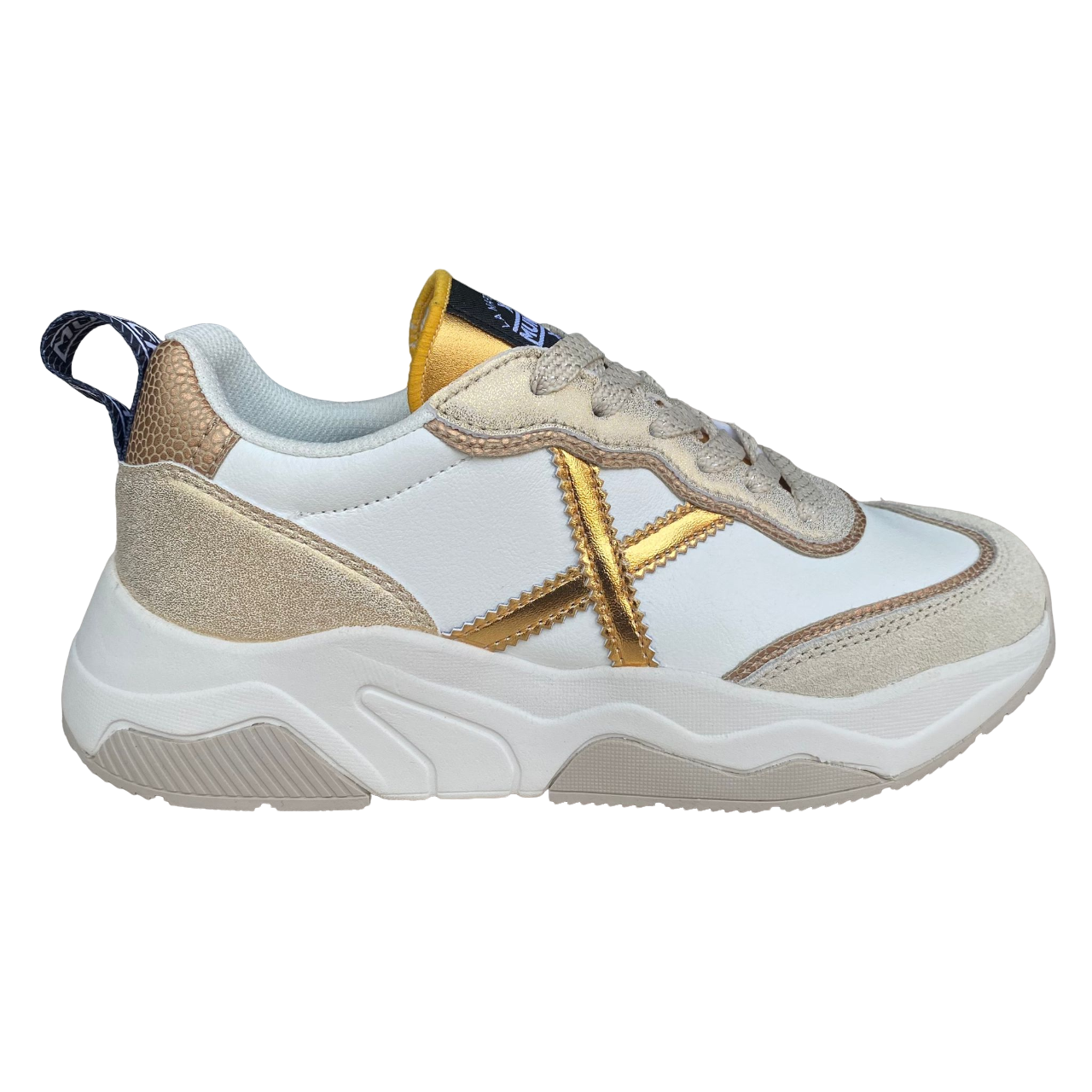 Munich scarpa sneakers da donna Wave 169 bianco-oro