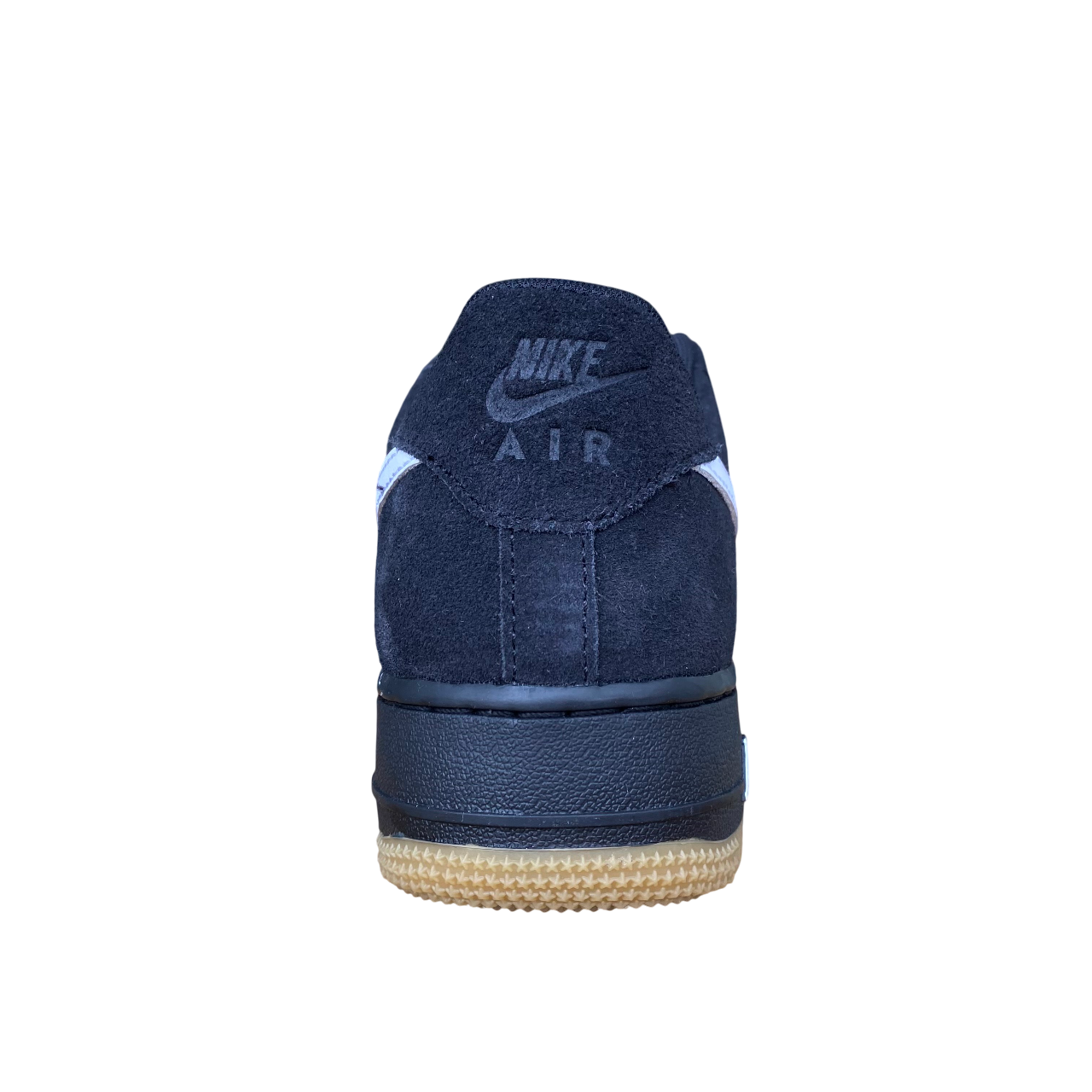 Retro delle sneakers Nike Air Force 1 '07 LV8 nero/bianco con dettaglio tallone e logo Nike