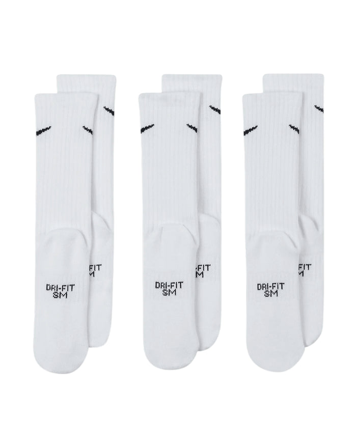 Nike Everyday Kids' Cushioned Calze SX6842-100 Bianco - 3 Paia - Vista Posteriore